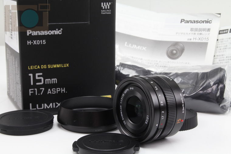 2019年04月16日に一心堂が買取したPanasonic LEICA DG SUMMILUX 15mm F1.7 ASPH. H-X015の画像