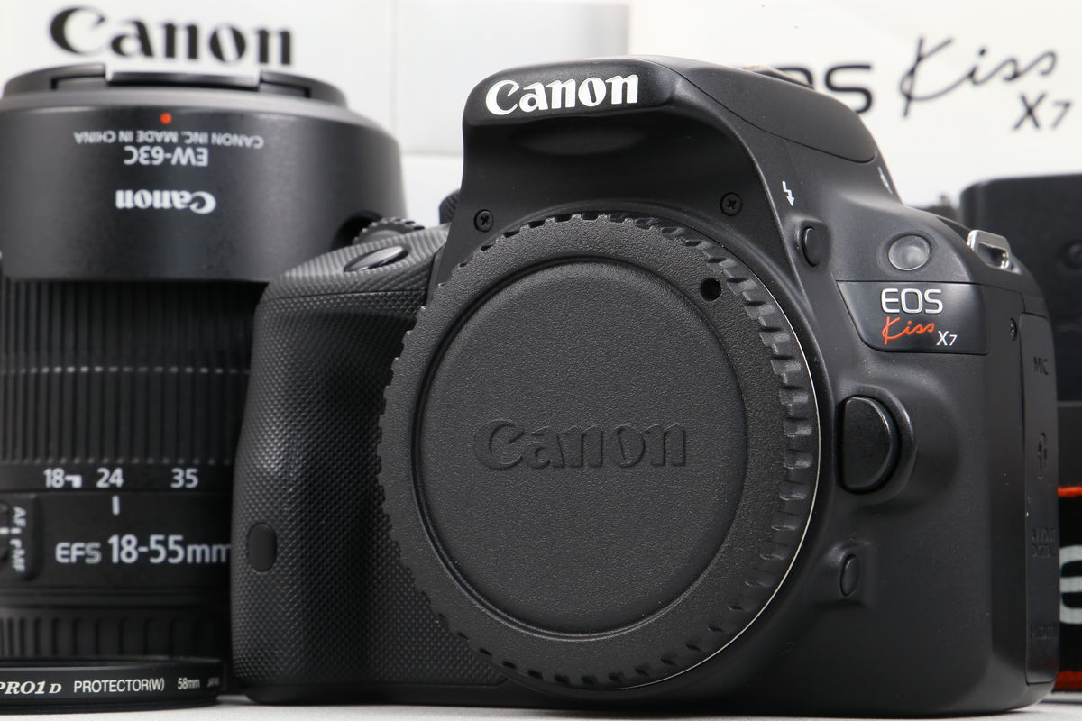 2025年07月02日に一心堂が買取したCanon EOS Kiss X7 EF-S18-55 IS STM レンズキット ブラックの画像