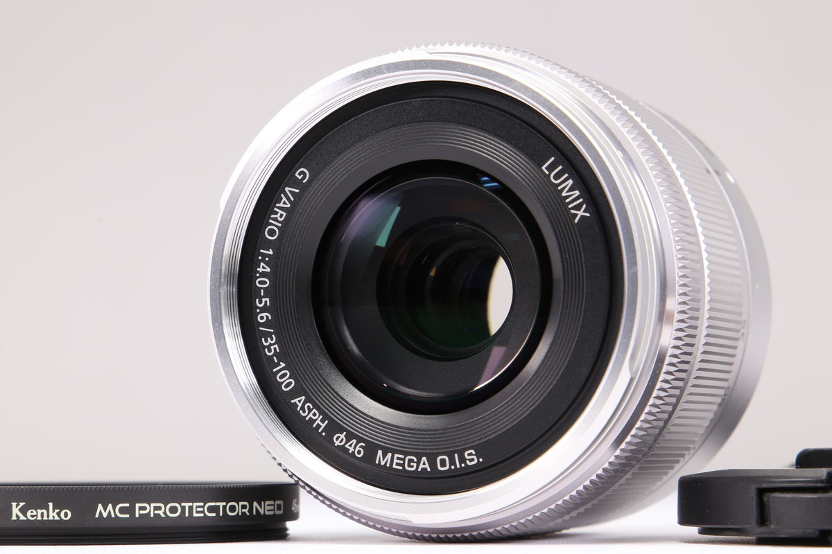 2025年07月14日に一心堂が買取したPanasonic LUMIX G VARIO 35-100mm F4.0-5.6 ASPH. MEGA O.I.S H-FS35100 シルバーの画像