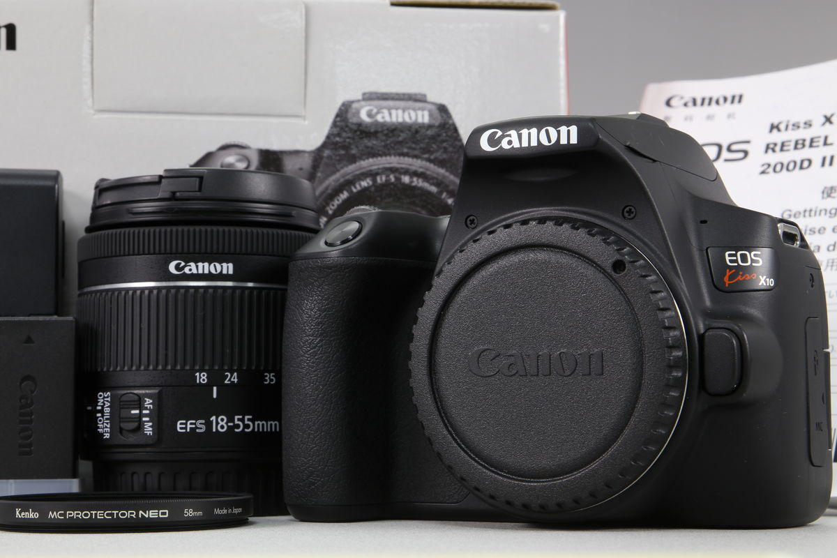 2025年10月13日に一心堂が買取したCanon EOS Kiss X10 EF-S18-55 IS STM レンズキット ブラックの画像