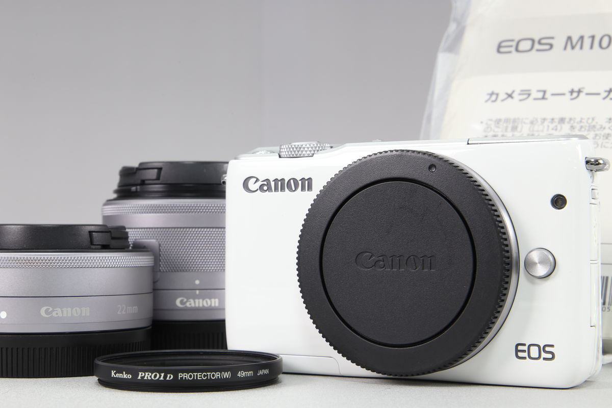 2025年10月23日に一心堂が買取したCanon EOS M10 ダブルレンズキット ホワイトの画像