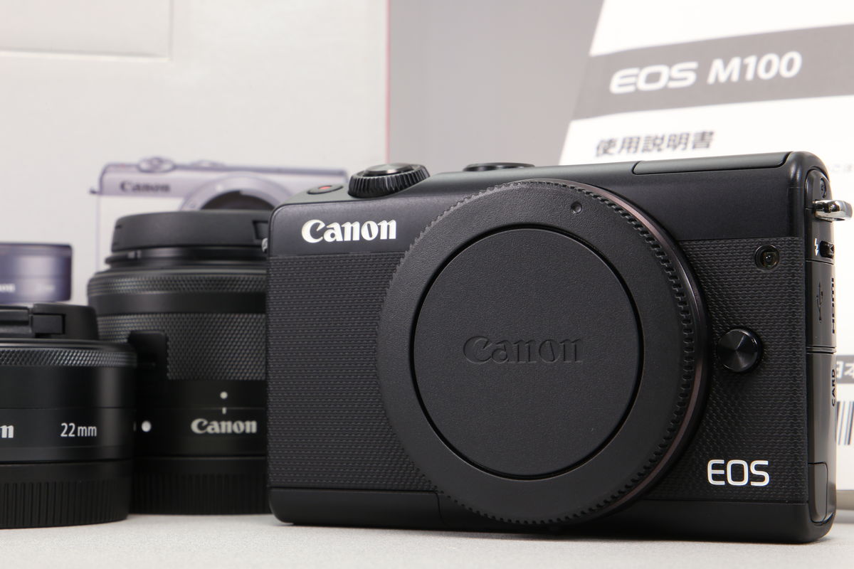 2026年04月17日に買取させていただいたCanon EOS M100 ダブルレンズキット ブラックの画像