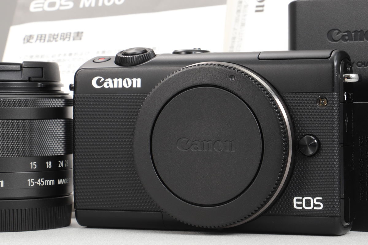 2026年04月22日に買取させていただいたCanon EOS M100 EF-M15-45 IS STM レンズキット ブラックの画像