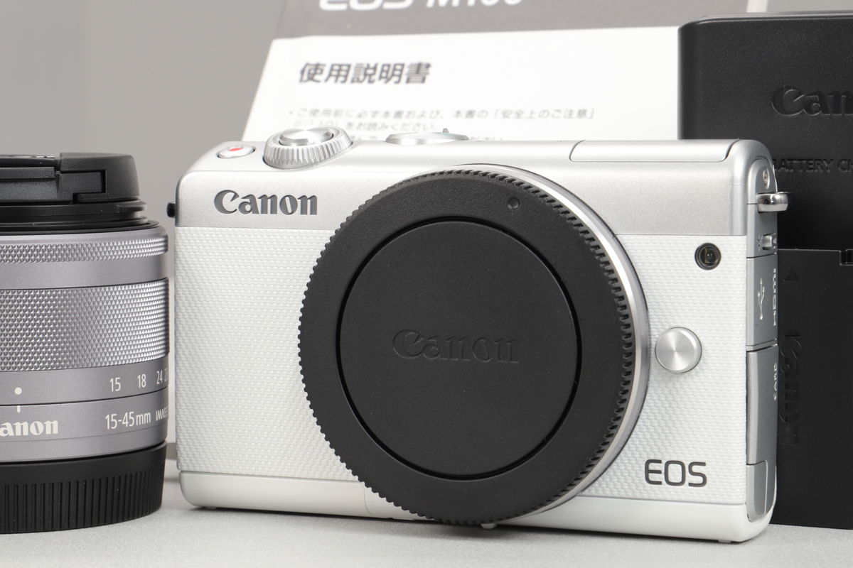 2026年08月16日に買取させていただいたCanon EOS M100 EF-M15-45 IS STM レンズキット ホワイトの画像